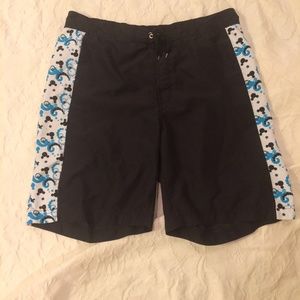 Disney Abstract Print  Sz M Men Swim Trunks